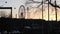 Silhouette of Ferris Wheel at Sunset, Liseberg Amusement Park, Gothenburg