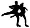 Silhouette of  figure skaters vector