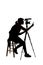 Silhouette of Filmmaker or Content Creator or Casting Director with a Camera