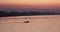 Silhouette of fishermen on Mekong River