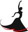 Silhouette of flamenco dancer