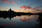 Silhouette of Florence at dawn