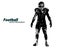 silhouette of a football player. Rugby. American footballer