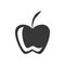 Silhouette fruit apple graphic icon