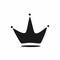 Silhouette of funny crown with stars. Isolated icon, symbol, logo.