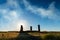 Silhouette of Galvez ruins at dusk