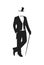 Silhouette of a gentleman in a tuxedo