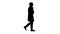 Silhouette Gentleman wearing a protective face mask walking.