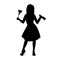 Silhouette girl maid