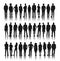 Silhouette Group of People Standing Concept