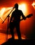 Silhouette of guitar player