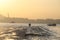 Silhouette of Ha Pak Nai wetland low tidal wave, the oyster field scenes in hong kong, scenes from hongkong to shenzhen coast