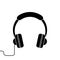 Silhouette headphones music listen mobile