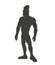 Silhouette healthy man athletic muscular