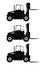 Silhouette of a heavy forklift.
