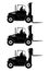 Silhouette of a heavy forklift truck