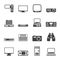 Silhouette Hi-tech equipment icons