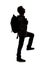 Silhouette of a Hiker or Mountain Climber
