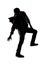 Silhouette of a Hiker or Mountain Climber