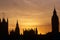 Silhouette of Houses of Parliament, London