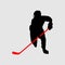 Silhouette of ice hockey sport in high detailed vector. Minimal symbol.