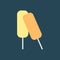Silhouette icon corn dog. Flat vector illustration.
