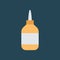 Silhouette icon sauce bottle. Flat vector illustration.