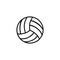 Silhouette icon sport volleyball ball