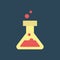 Silhouette icon triangle chemical bottle