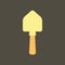 Silhouette icon trowel. Flat vector illustration.