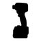 Silhouette of impact driver vector illustration. Modern hand electric drill with battery or cordless multifunction drill