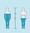 silhouette infographic showing water percentage level in human body vector illustration