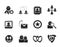 Silhouette Internet Community and Social Network Icons