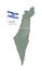 Silhouette of Israel country map