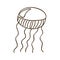 silhouette jellyfish animal marine design