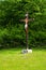 Silhouette of Jesus christ crucifix cross on heaven sunset concept - Christmas catholic religion, christian worship, happy Easter