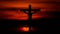 Silhouette Jesus on the cross 6