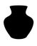 Silhouette of a jug. Vase or jug - vector black silhouette for logo or pictogram. Sign or icon - pottery - vase. Ceramic tableware