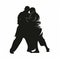 Silhouette Karate Ji Sport, Shadow Sport illustration