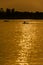 Silhouette of Kayaking in Twilight time