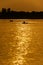 Silhouette of Kayaking in Twilight time