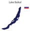 Silhouette of a large world lake, the Baikal