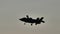 Silhouette of a latest generation NATO military aircraft in stationary flight