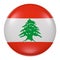 Silhouette of Lebanon button