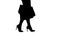 Silhouette Legs of shopping lady with shopping bags.