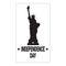 Silhouette Liberty Statue Independence Day Holiday 4 July Banner