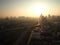 The silhouette light behind Bangkok city