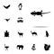 silhouette of a lizard icon. zoo icons universal set for web and mobile