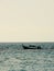 Silhouette local fishing boat in Andaman sea, Thailand