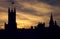 Silhouette London Parliament Building Sunset